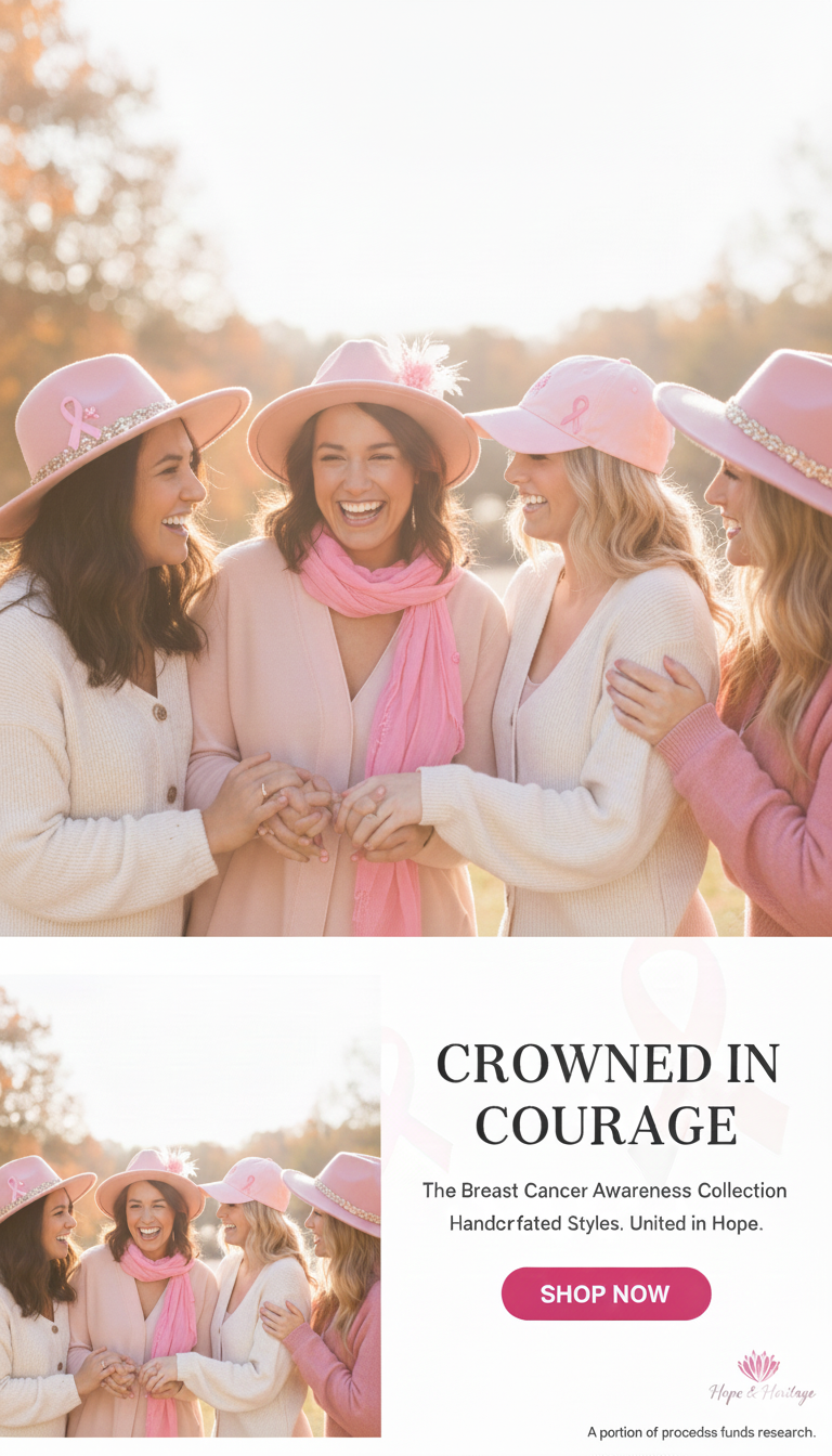 Cheer for the Cure Cancer Awareness Custom Hats Collection