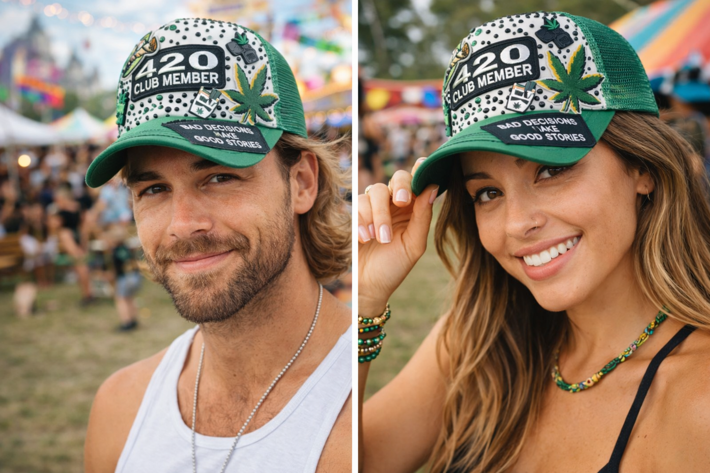 420 Club Member Trucker Hat – One-of-a-Kind Festival Streetwear Cap